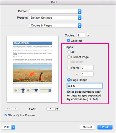 Outlook for mac change to landscape print